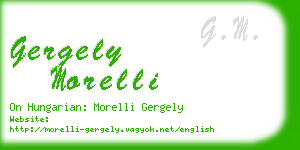 gergely morelli business card